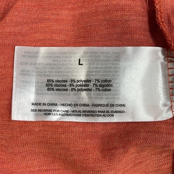 Jessica Simpson NWT Burnt Sienna Comfy V- Neck Short Sleeve Knit Top - Picture 12 of 14